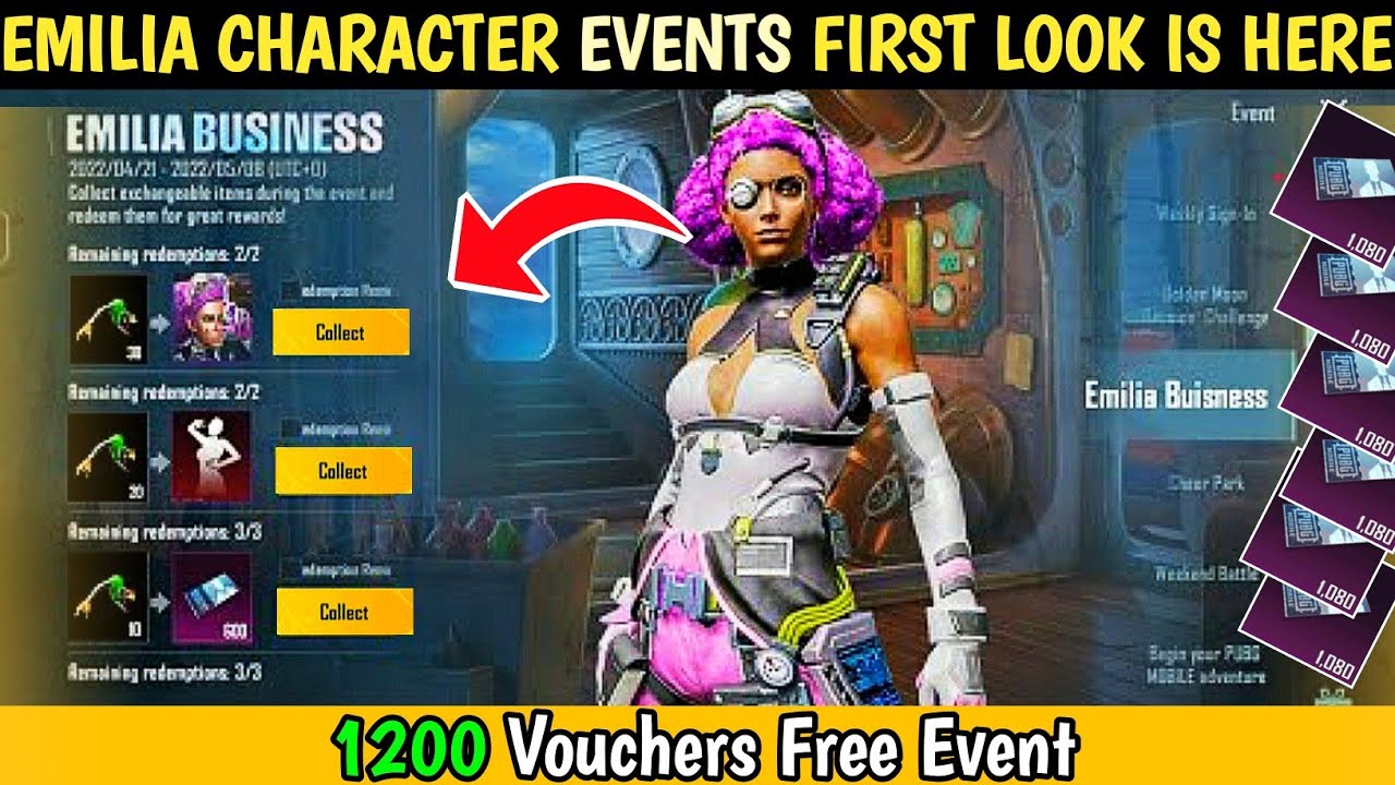 EMILIA CHARACTER EVENTS FIRST IS HERE | FREE 1200 CHARACTER VOUCHER EVENT IS HERE | Get Free Voucher