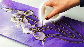 NEXT LEVEL Glue Gun + Pouring Art! STUNNING Results  Easy Techniques!! | AB Creative Tutorial