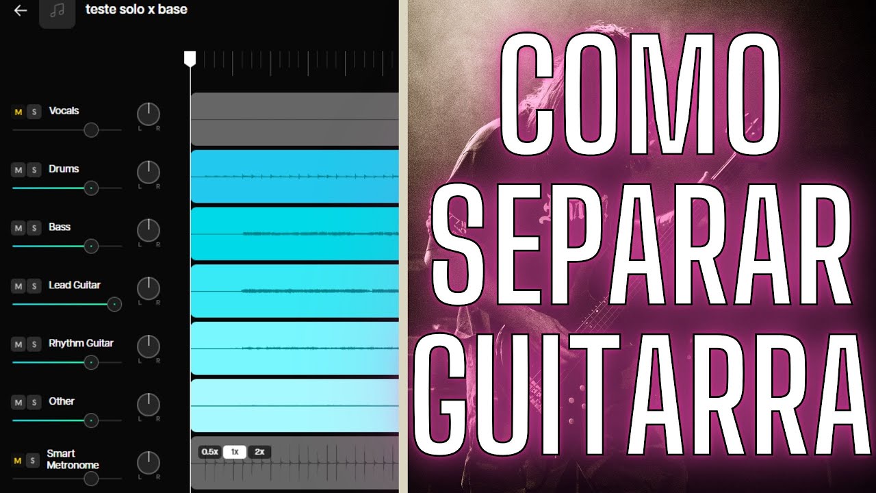 Separar guitarra de musica - NOVA FUNÇÃO do MOISES AI - YouTube