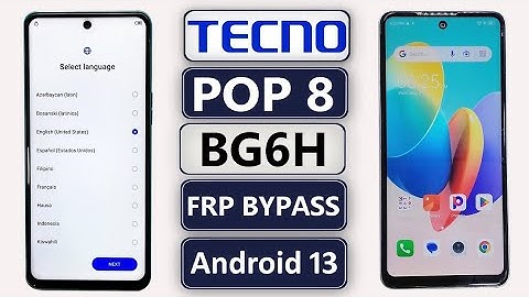 2025:TECNO POP 8 (BG6H) FRP BYPASS ANDROID 13 TECNO POP 8 GOOGLEACCOUNT BYPASS UNLOCKTECNO POP 8 FRP