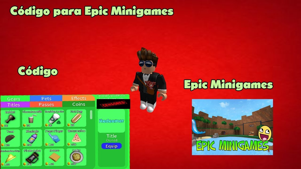 Codigo Para Epic Minigames Youtube - codigos de epic minigames en espanol roblox youtube