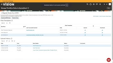 BPM- Workflow Rules in Spreadsheet  - Oracle Fusion ERP