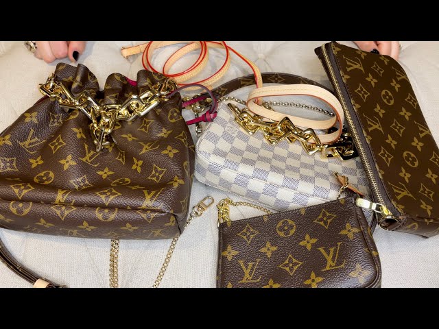 LOUIS VUITTON Denim Pleaty Crossbody Hack