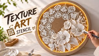 I Turned a Simple Stencil into THIS! | Stunning Texture Art Tutorial💥💥