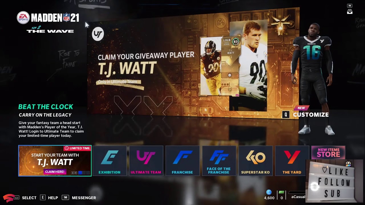 Madden NFL 21’s Free To Play weekend, A Google Stadia Live Stream with Commentary