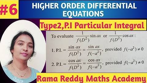 M2 JNTUH R22 | find particular integral | Find yp if f(D)y=Sinax or cosax | How to pass M2 R22/R18