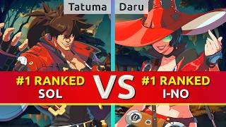 GGST ▰ Tatuma (#1 Ranked Sol) vs Daru (#1 Ranked I-No). High Level Gameplay