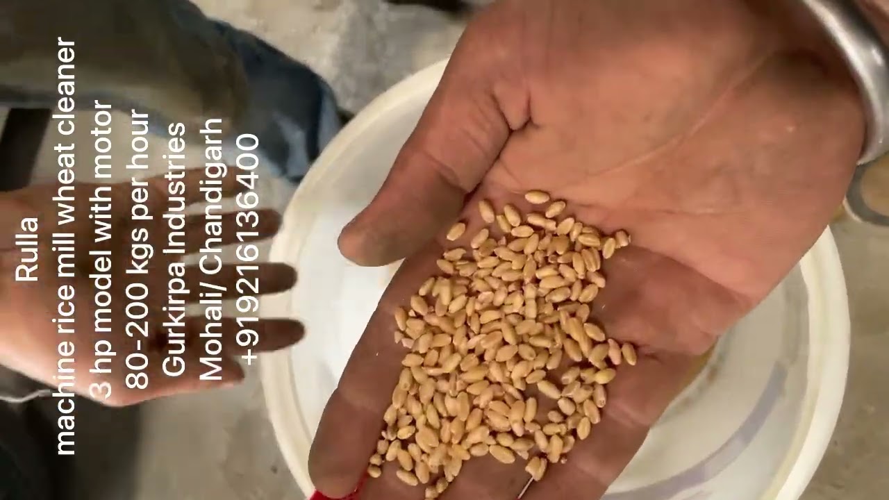 Gehu Rulla machine mini rice mill wheat cleaner 3 hp model with motor 80-200 kgs Gurkirpa Industries