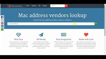Find Vendor name From Mac Address