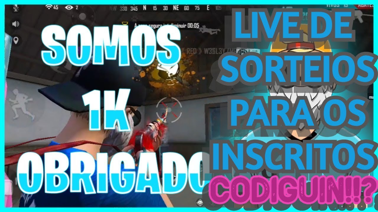 SORTEIO PARA INSCRITOS, CODIGUIN !!!?? SOMOS 1K , OBRIGADO TROPA ...