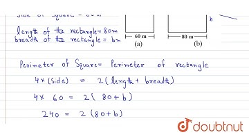 A square and a rectangular field with measurementsas given in the figure have the same perimeter...