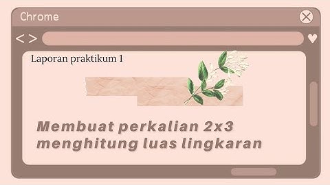 Membuat perkalian 2x3 dan menghitung luas lingkaran menggunakan mit app inventor