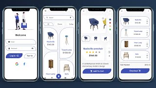 furniture app ui design in flutter  - ecommerce shopping app in flutter