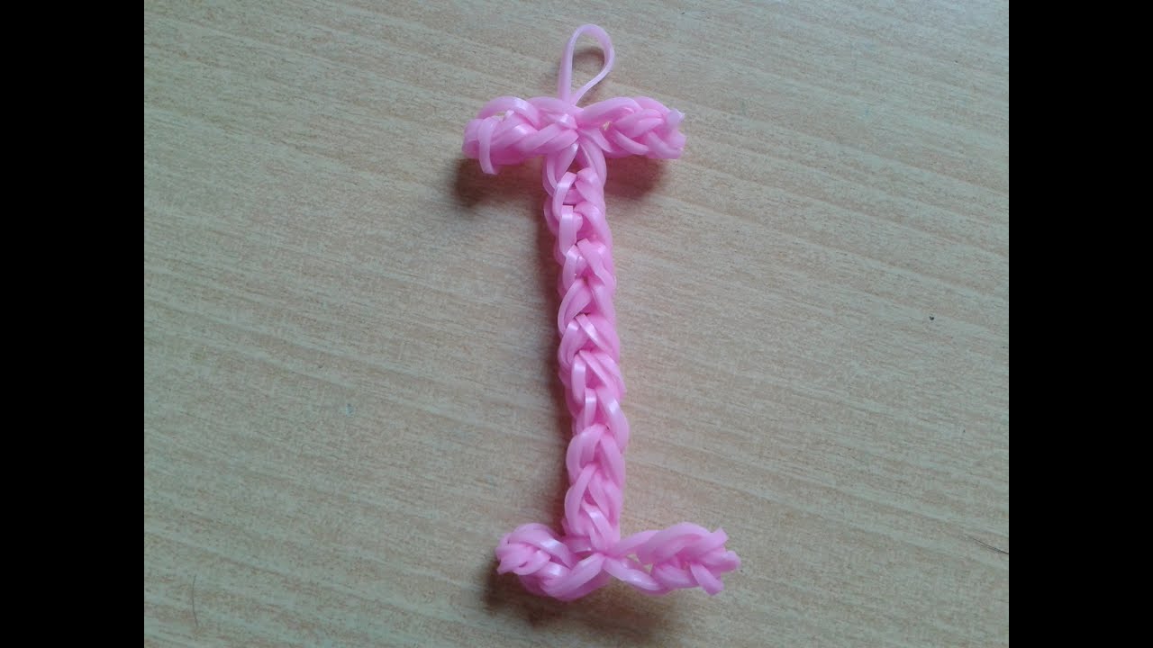 ♥ Tutorial: letra I hecha con gomitas (sin telar) ♥