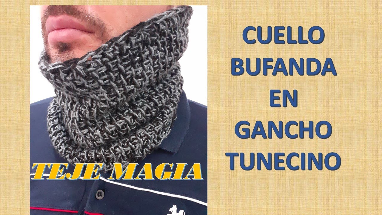 bufanda con gancho tunecino
