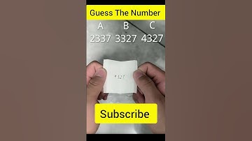 Guess The Number | check your mind | #guess #shorts