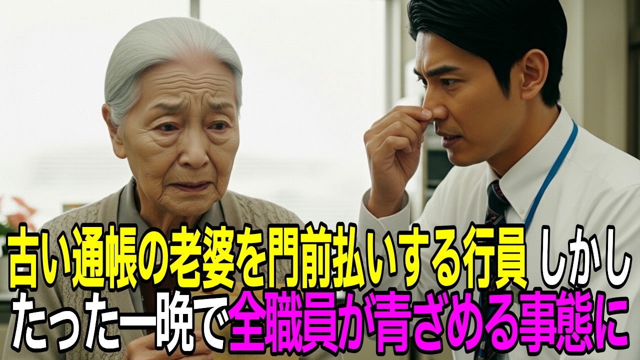 銀行で見下された老人が異臭を理由に追い出された翌朝、2800億円の解約通告に支店中が凍りつく