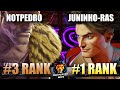 SF6 ☆ NotPedro (#3 Ranked Sagat) VS Juninho-Ras (#1 Ranked Luke) ☆ Pro Level Set
