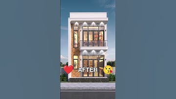 Phối cảnh 3D Mặt tiền nhà cấp 4 Gác Lửng Đẹp Hiện Đại | Small House Design and Plan | Goc Nha Dep