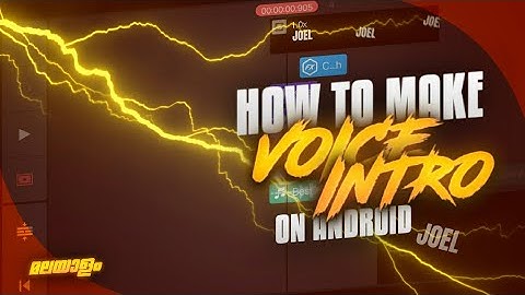 How to make voice intro on android - Create intro like BNL & Vincenzo ⚡