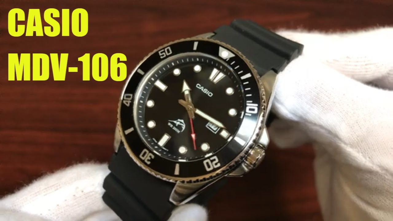 Unboxing Casio Duro 200 Diver's Watch MDV-106-1AV - YouTube