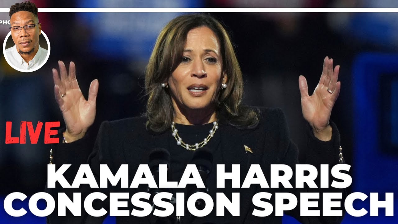 Reese Waters LIVE Kamala Harris Concession Speech - YouTube