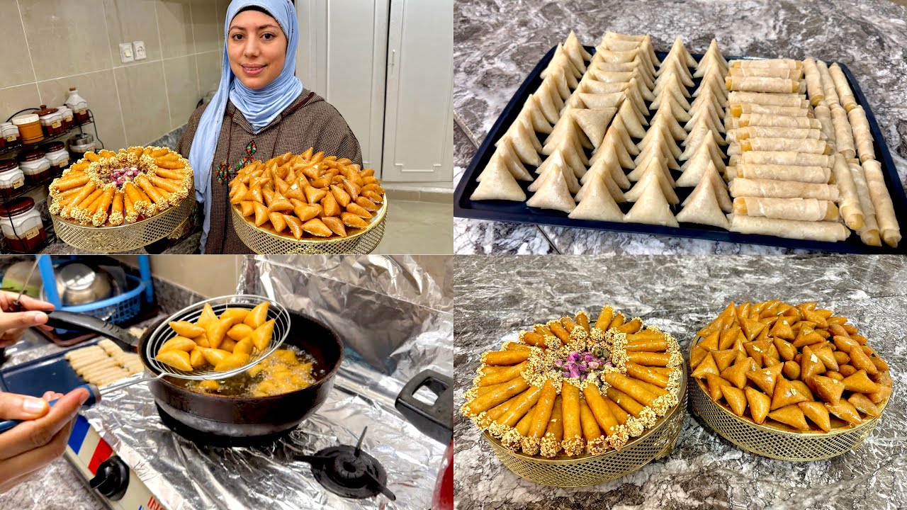 بنصف كيلو لوز؟! وجدنا البريوات والسيكار كتر من 100 حبة💪🏻ب 2نكهات مختلفين مع أستاذ الطبخ والحلويات