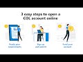 How to open a col account online