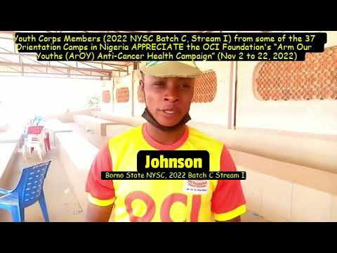 Enlightened Corps Members (3) APPRECIATE OCI Foundation's ArOY Campaign; 2022 NYSC Batch C Stream I