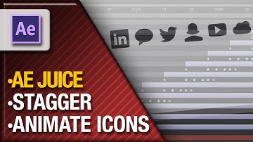 Stagger layers in Adobe After Effects to animate icons in sequence with AE Juice plugin