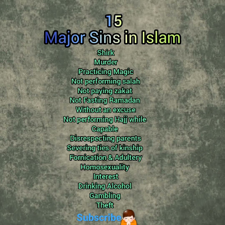 Major sins in Islam YouTube