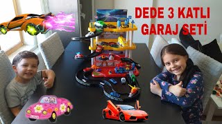 Dede Oyuncak Garaj Seti Dev Gibi 3 Katlı Oyuncak Araba Kaydıraklı Garaj Setimiz
