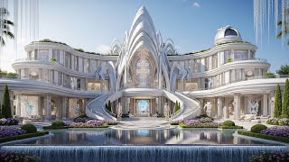 Inside a Billionaire's White Palace | 8K Luxury Mansion Tour