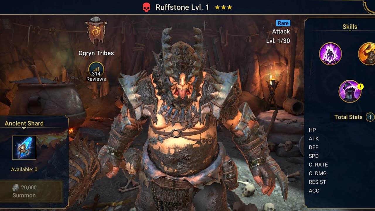 Raid Shadow Legends champion guide Ruffstone a champ with an aoe on his ...