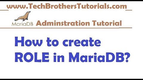 How to create ROLE in MariaDB - MariaDB Admin Tutorial