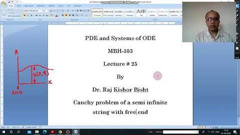 PDE #25 cauchy problem of a semi infinite string with free end