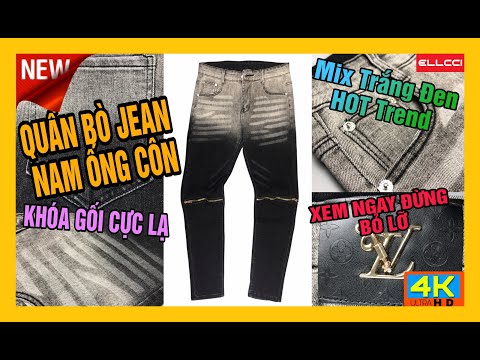 Video Quần Bò Jean Nam Ống Côn - Rách Gối Kiểu Khoá Mới Nhất... - youtube