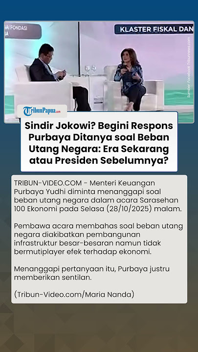 A jab at Jokowi? Purbaya Responds to Questions About the National Debt Burden, Guests Erupt in La...