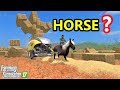 Farming Simulator 17 SO MUCH BALE MAKING TRANSPORTING WITH HORSE