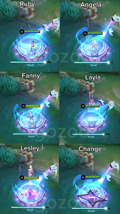 All Aspirant Recall layla, Ruby, lesley, Change, Angela, fanny #mlbb