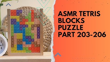 PART 203-206 || ASMR PLAYING COLORFULL TETRIS BLOCKS PUZZLE