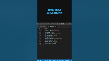 CSS Text Blink Animation #shorts #shortvideo
