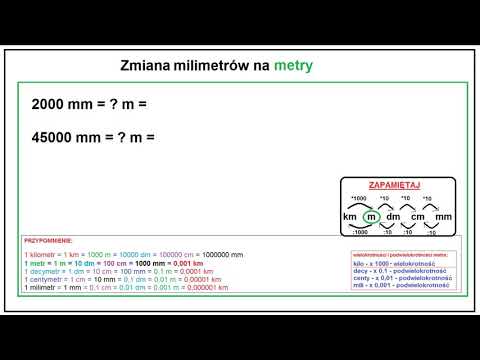 Wideo: Jak Przekonwertować Milimetry Na Metry?