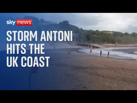 Watch live: storm antoni hits uk coastline as 'danger to life' warning issued