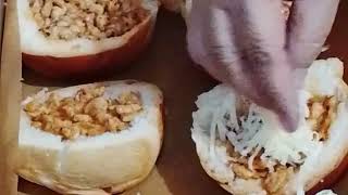 Cheesy Chicken Bun For Breakfast