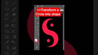 Adobe Illustrator 2025 Tips – How to Transform a Circle into an “S” Shape Like a PRO ✨ | #shorts
