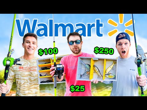 Walmart $25 vs $250 Budget Fishing Challenge (Rod, Reel, Lures)