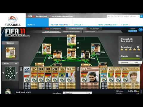 My Fifa 11 Ultimate Team (Ps3) 3million Coins!!! Must watch!