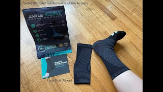 Ankle brace sleeve w/compression help pain inflammation, dislocation Sx #productreview #kneepain