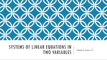 Systems of linear equations in two variables (Bisaya)